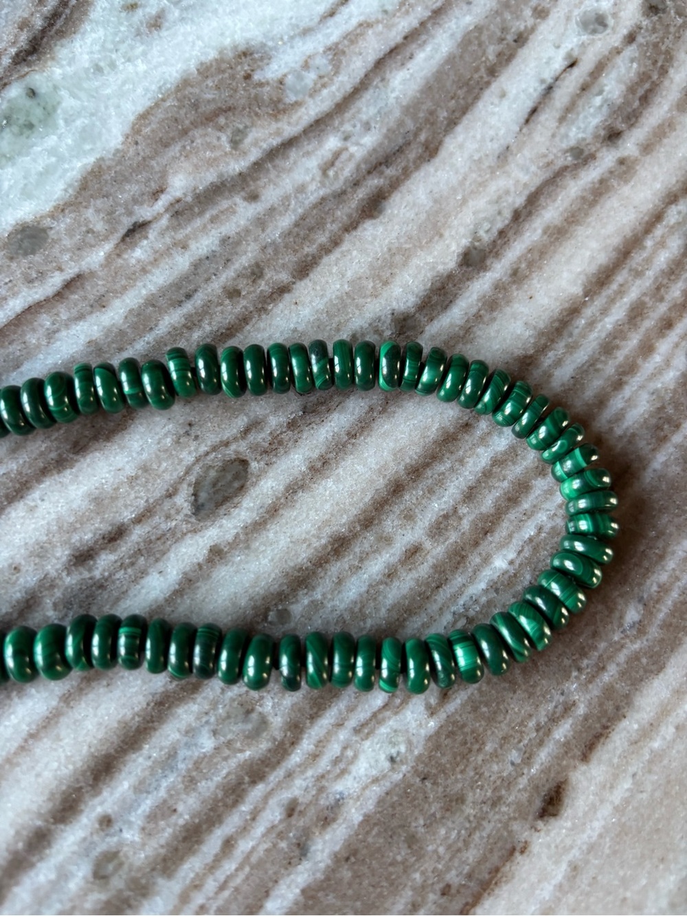 Malachite Beaded Necklace - Picture 3 of 6